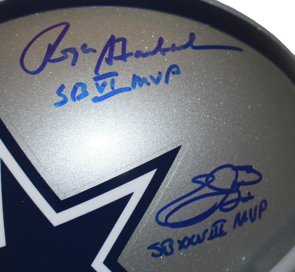 Larry Brown Dallas Cowboys Autographed Riddell VSR4 Mini Helmet