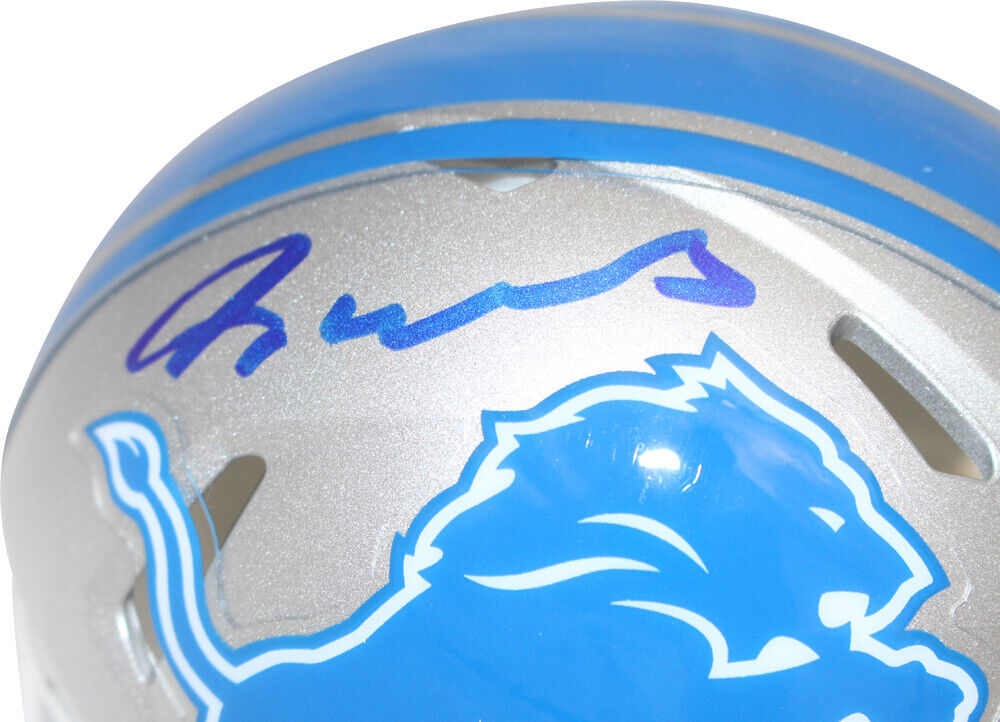 Jameson Williams Signed Detroit Lions Eclipse Mini Helmet BAS 40178