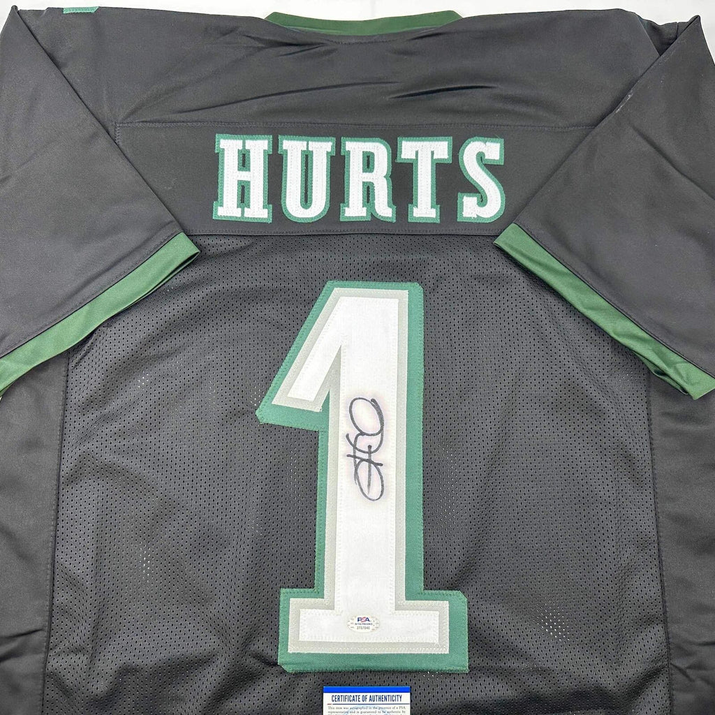 FRAMED Autographed/Signed JALEN HURTS 33x42 Philadelphia Green Jersey –  Super Sports Center