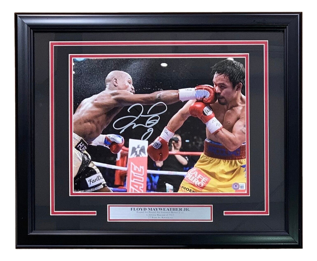 Floyd Mayweather Jr Signed Custom Black Money Mayweather Boxing Trunks BAS  ITP at 's Sports Collectibles Store