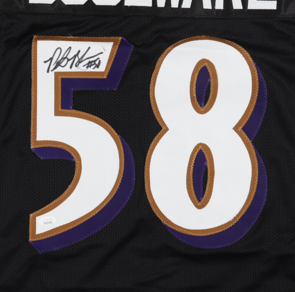 Terrell Suggs Autographed Baltimore Ravens Deluxe Framed Black Jersey - JSA