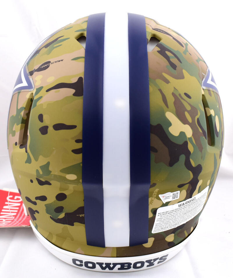 Barry Sanders Signed Detroit Lions Fs Camo Speed Authentic Helmet