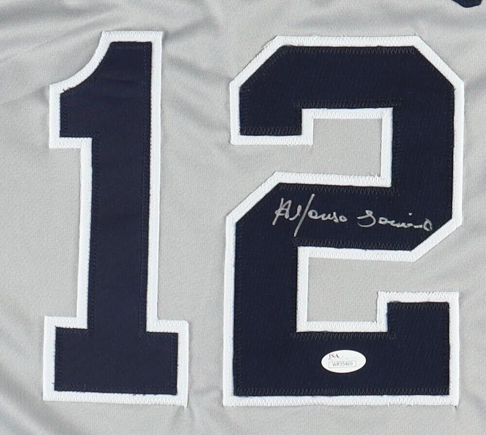 Alfonso Soriano Autographed New York Custom Baseball Jersey - BAS COA