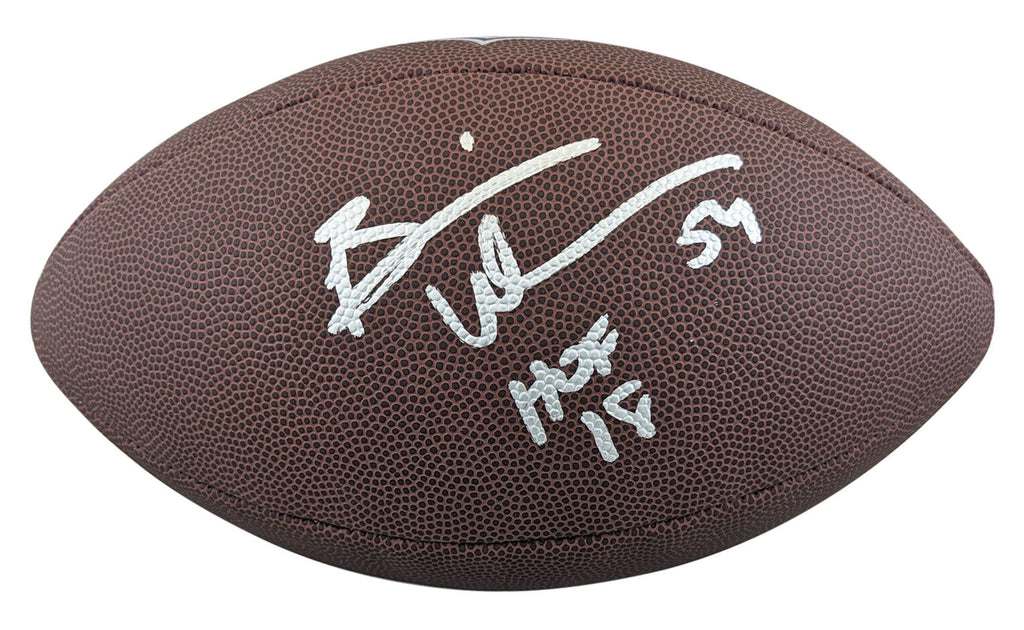 Brian Urlacher Signed Bears Logo Football Inscribed HOF 18 (Beckett)