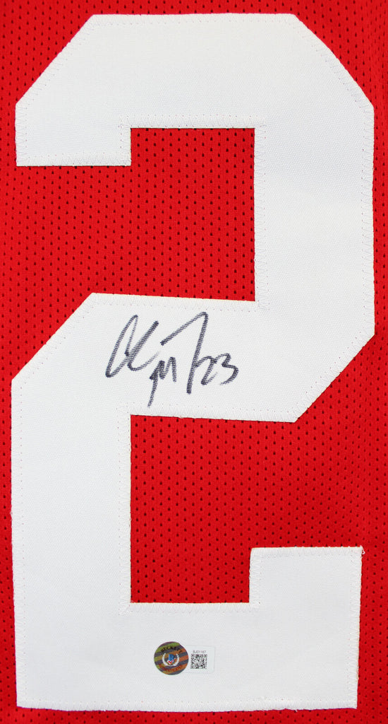 Christian McCaffrey Autographed San Francisco 49ers F/S Flat White