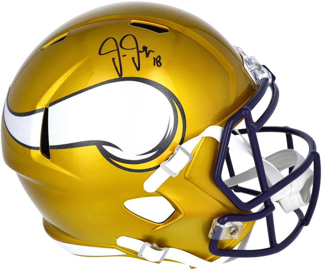 Justin Jefferson Autographed Minnesota Vikings Speed Mini Helmet