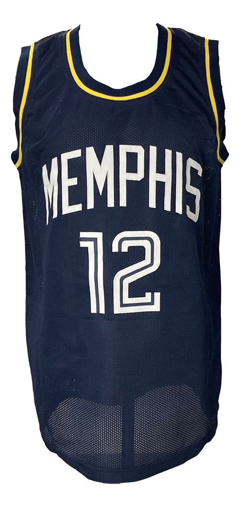 Ja Morant Signed Custom Alternate Navy Blue Pro-style Basketball Jerse 