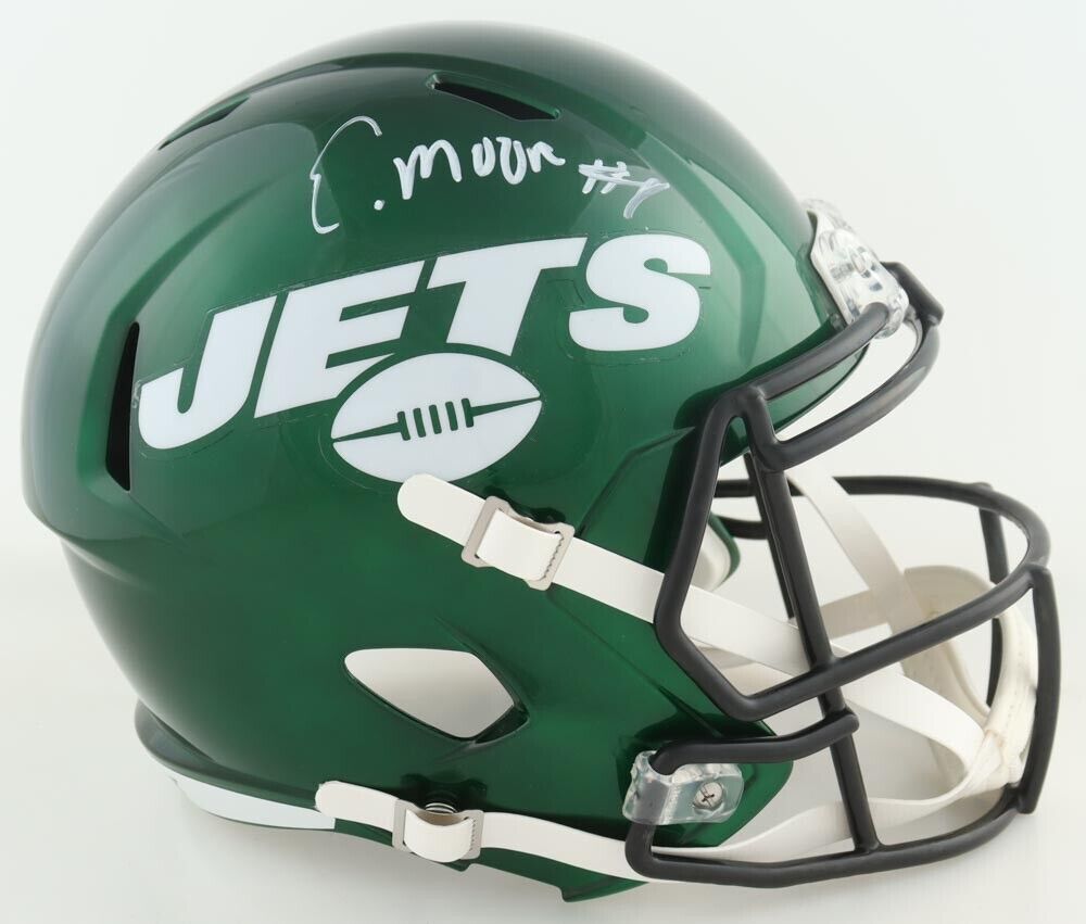 Zach Wilson and Elijah Moore New York Jets Autographed Riddell Speed  Replica Full-Size Helmet