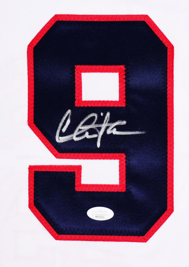 Framed Autographed/Signed Charlie Sheen 33x42 Wild Thing Ricky Vaughn Major  League Movie Blue Baseball Jersey JSA COA - Hall of Fame Sports Memorabilia