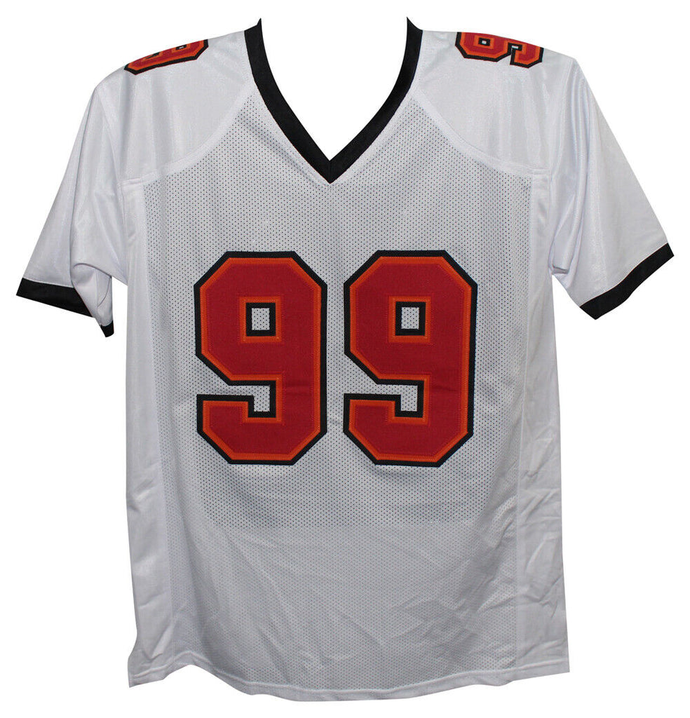 Warren Sapp Autographed and Framed Red Buccaneers Pro Style Jersey