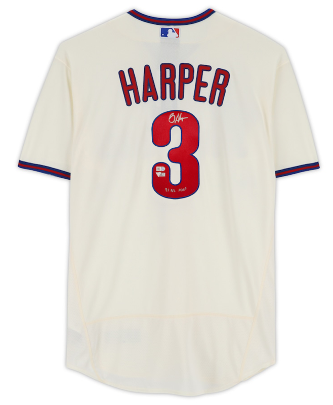 Used Nike PHILLIES HARPER 2X Athletic Apparel Short Sleeve Athletic Apparel  Short Sleeve