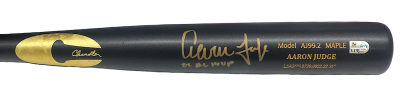 Aaron Judge Autographed Chandler Signed Baseball Game Model Bat Fanatics  COA