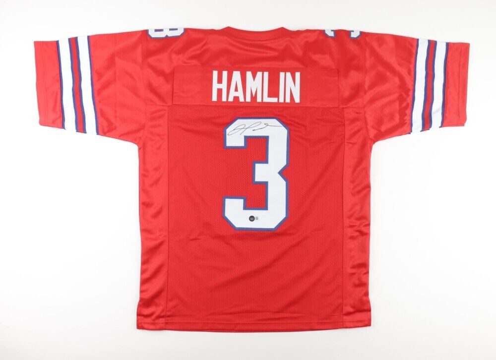 Damar Hamlin Signed Buffalo Bills Jersey (Beckett) 2021 6th Round Draf –  Super Sports Center