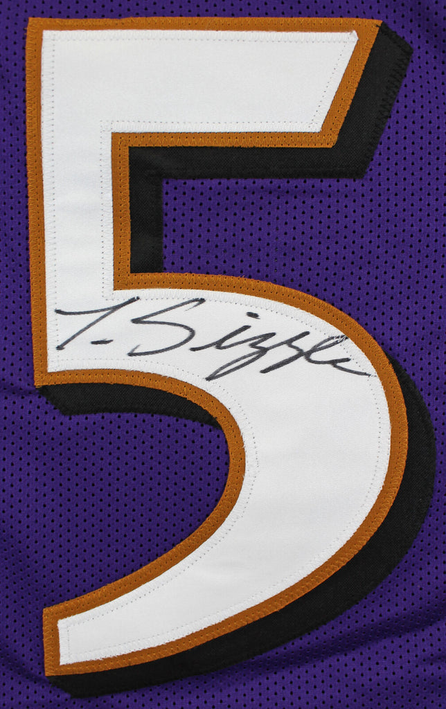 TERRELL SUGGS AUTOGRAPHED BALTIMORE RAVENS BLK JERSEY JSA PI