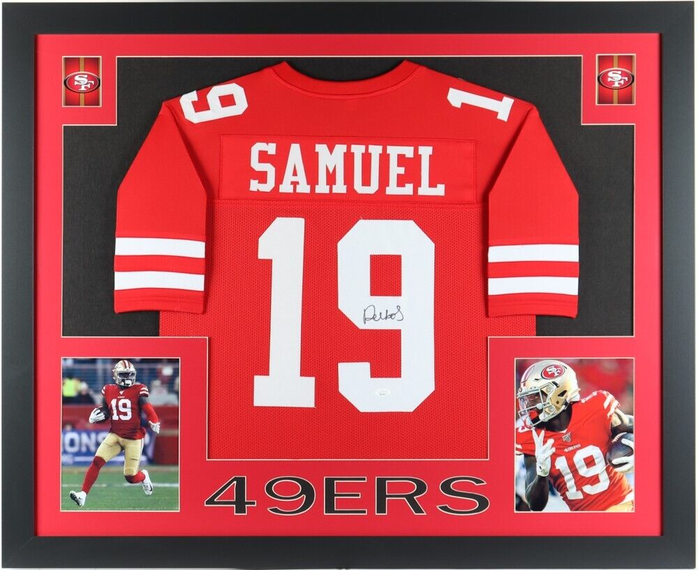 Deebo Samuel Signed San Francisco 49ers 35x43 Framed Jersey (JSA) All –  Super Sports Center