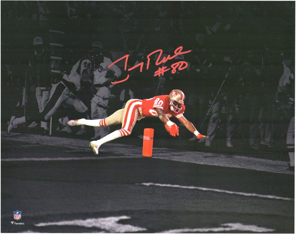 Jerry Rice, Autographed (JSA) Deluxe Framed 16x20 Photograph