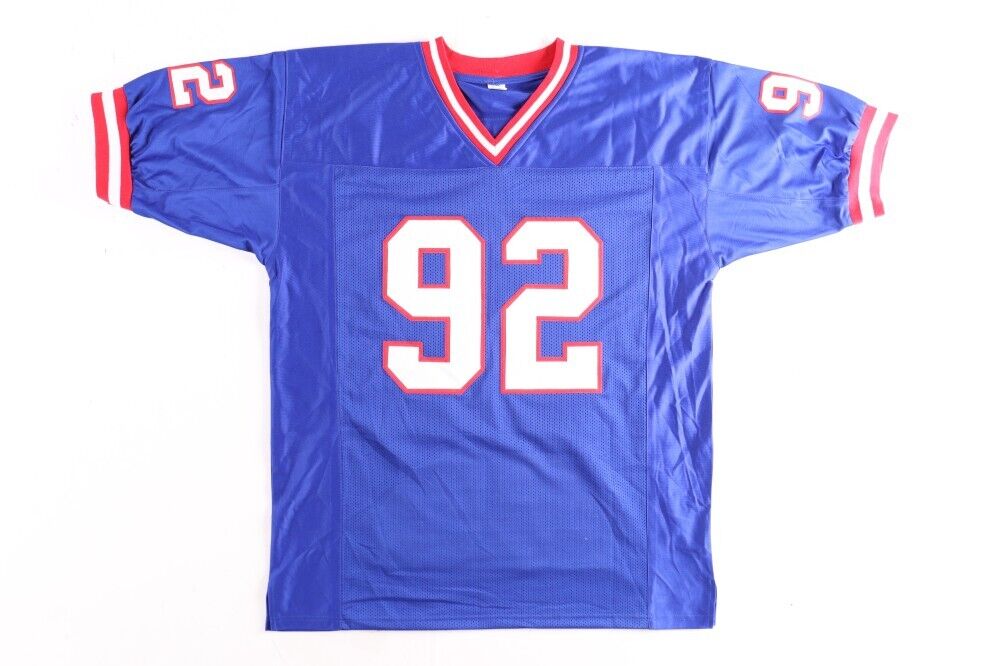 Michael Strahan New York Giants Signed Career Highlight Stat Jersey (B –