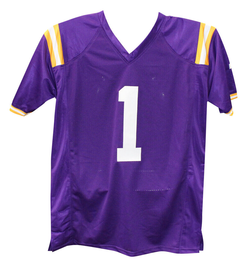 Ja'Marr Chase Autographed/Signed LSU Tigers Pro Style White XL Jersey BAS –  Denver Autographs