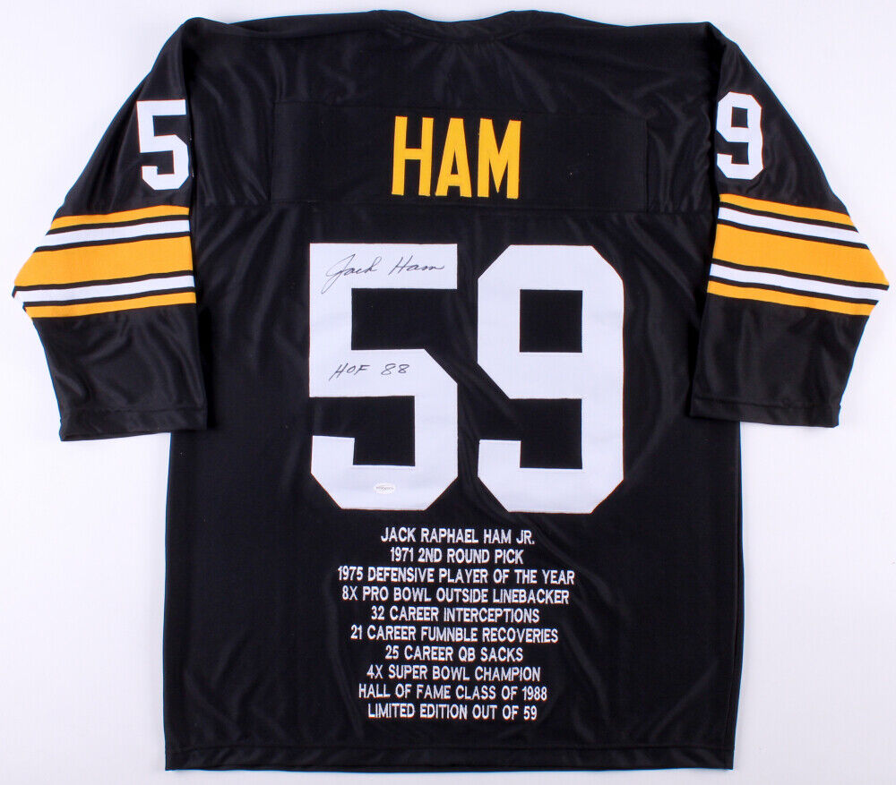 Pittsburgh steelers Jack Ham selling signed jersey Beckett COA