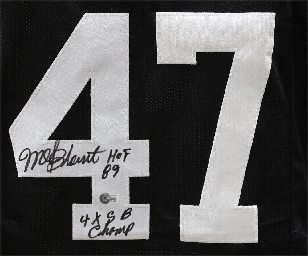 Mel Blount Autographed Pro Style Black XL Jersey 4x Champs & HOF Beckett