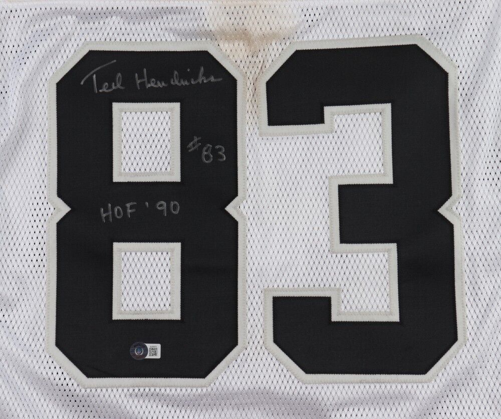 Ted Hendricks Signed Raiders Full-Size Speed Helmet Inscribed HOF