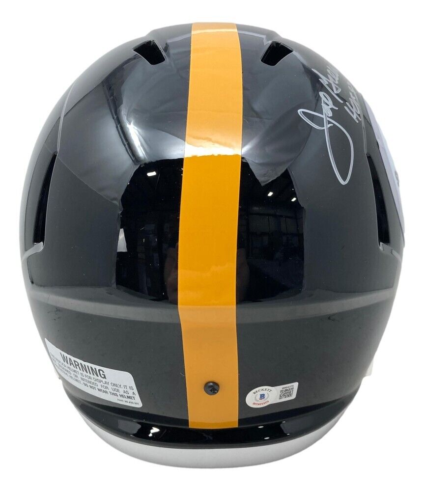 Joe Greene Signed Pittsburgh Steelers Black TB Mini Helmet With HOF 87