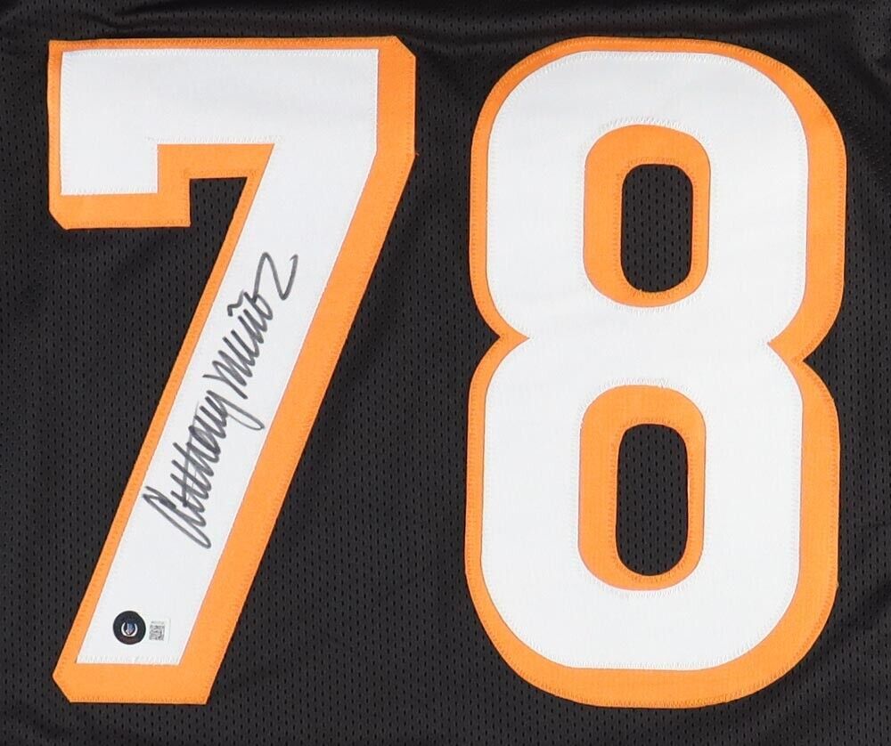 Anthony Munoz Signed Autographed Custom Cincinnati Bengals Jersey JSA