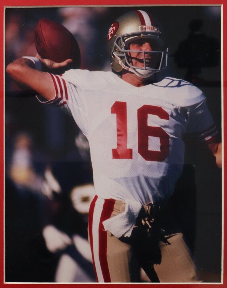 Joe Montana San Francisco 49ers Signed 35x43 Custom Framed 