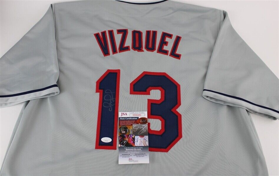 Omar Vizquel Signed factory Custom Seattle Mariners Jersey (JSA) Size XL