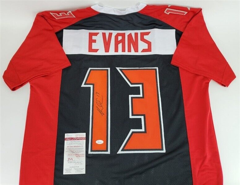 Framed Mike Evans Tampa Bay Buccaneers Autographed Red Nike Limited Jersey