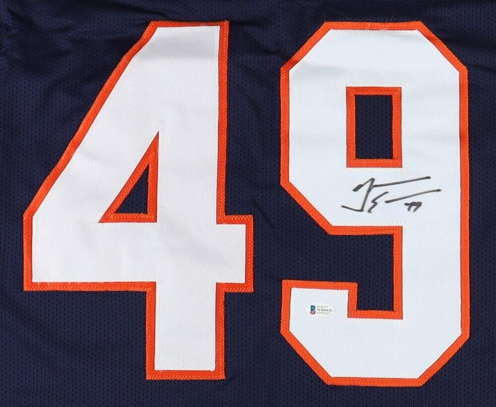 The Jersey Source Tremaine Edmunds Autographed Blue Pro Style Jersey- Beckett W Hologram *Black