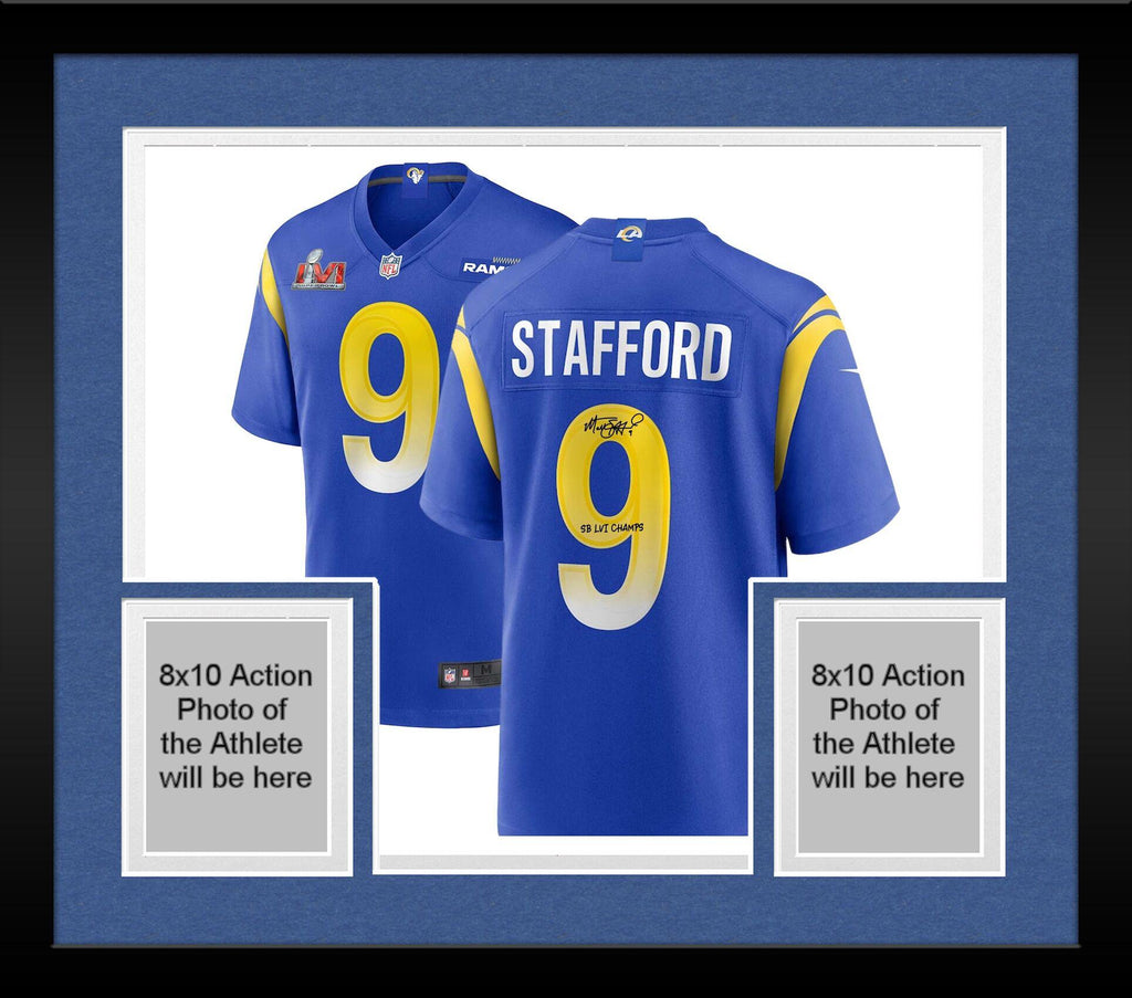 Rams Matthew Stafford Signed Blue Nike Game Jersey Fanatics