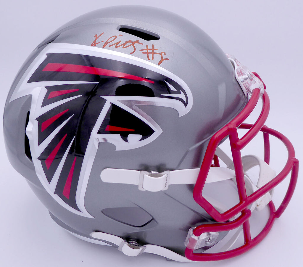 Kyle Pitts Auto Falcons Flash Full Size Speed Helmet (Scuff