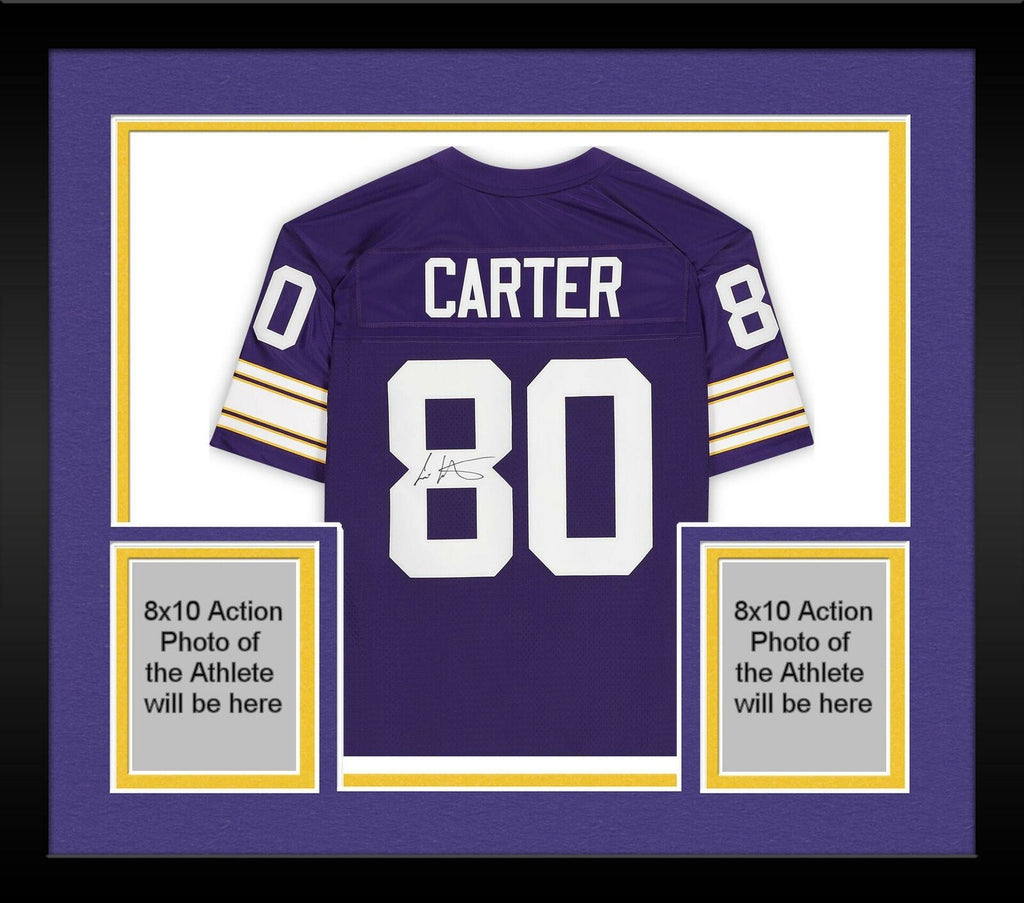 Framed Cris Carter Minnesota Vikings Autographed Purple NFL Pro Line J –  Super Sports Center