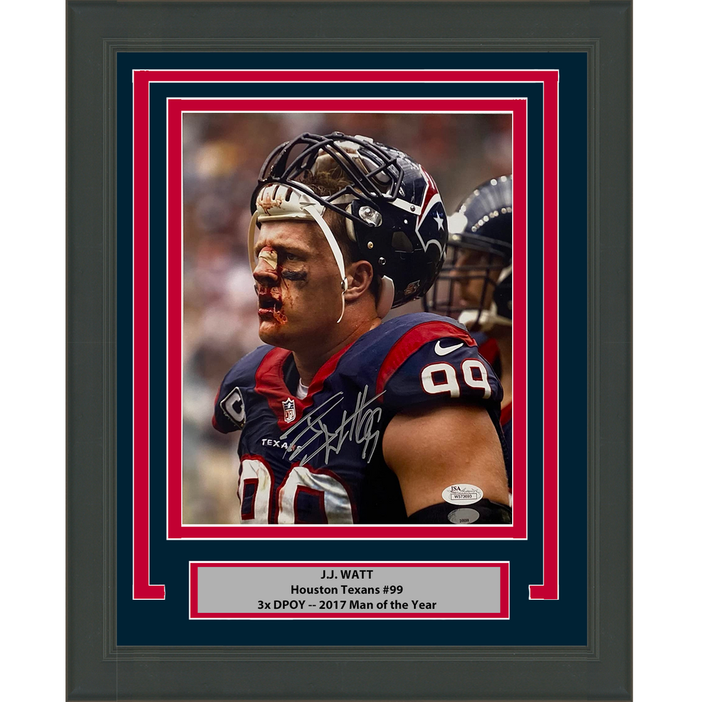 Framed Autographed/Signed JJ J.J. Watt Houston Texans 8x10 Photo JSA C –  Super Sports Center
