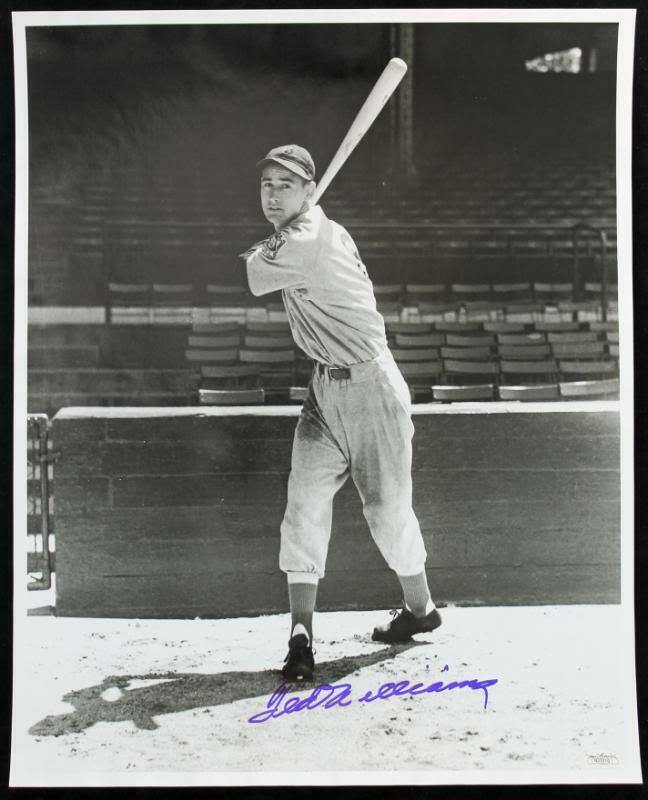 Ted Williams - Red Sox, 8x10 color photo