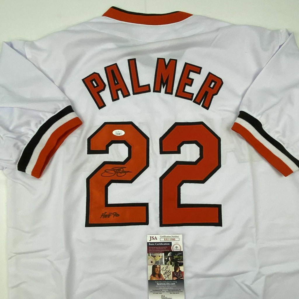 Autographed/Signed Jim Palmer HOF 1990 Baltimore Grey Baseball