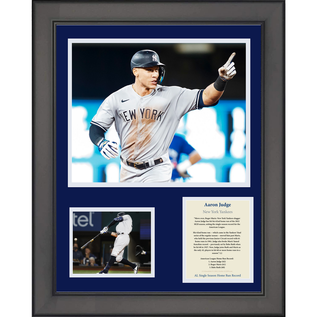 Aaron Judge Laser Engraved Autograph 8x10 Photo Collage Yankees Framed
