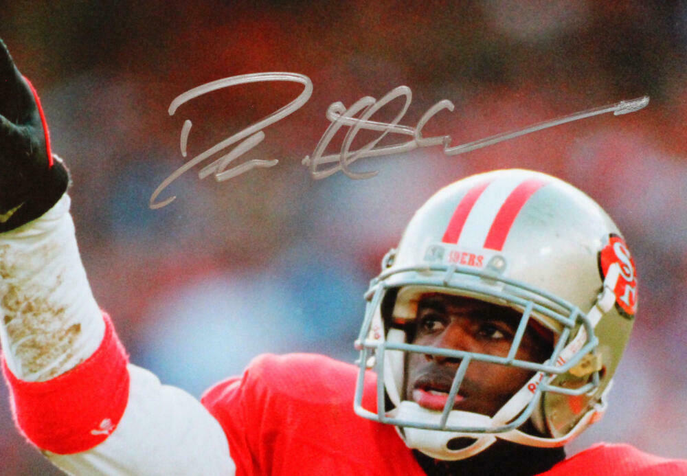 Deion Sanders Autographed/Signed San Francisco 49ers 8x10 Photo Beckett