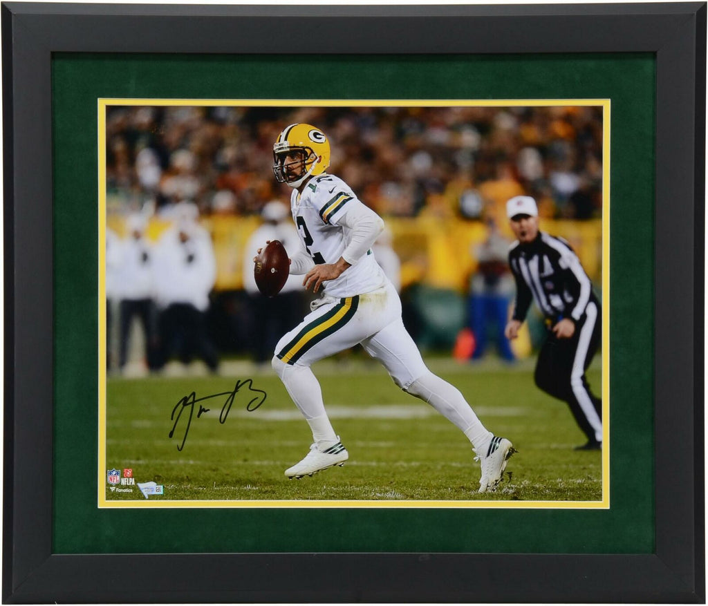 Aaron Rodgers Autographed Green Bay Packers Nike Limited Jersey Framed