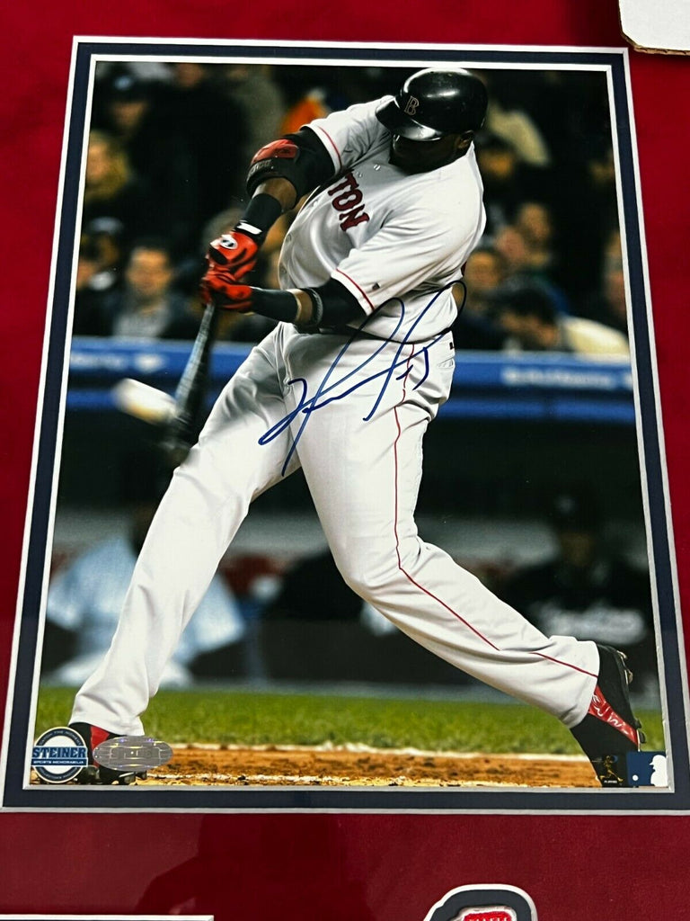 Manny Ramirez Signed Framed 16x20 Boston Red Sox Photo BAS