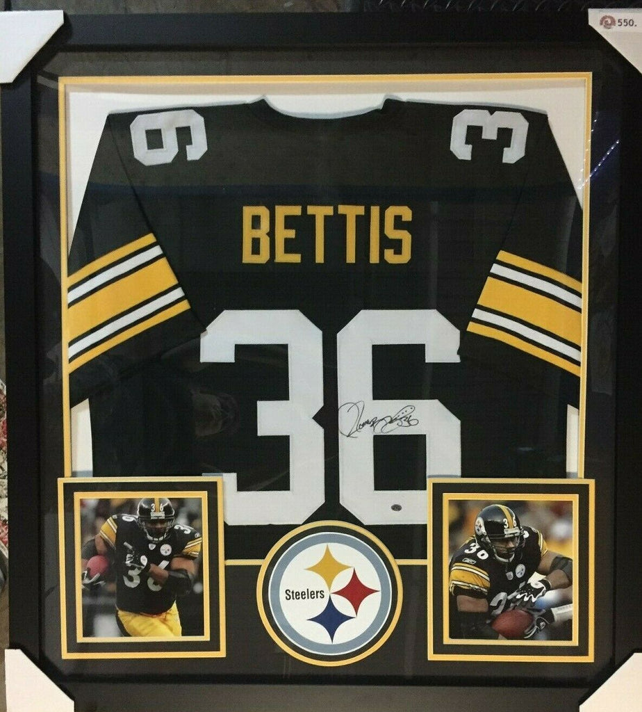 Jerome Bettis Signed Pittsburgh Steelers 36{x39' Framed Jersey / 6xPro –  Super Sports Center