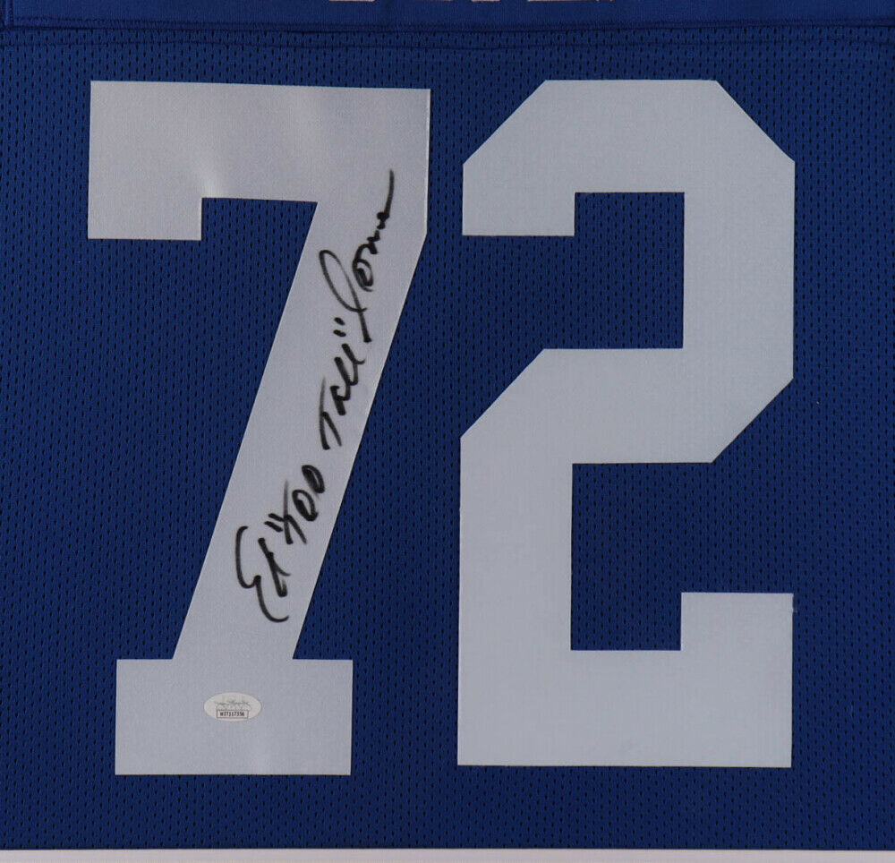 Framed Dallas Cowboys Ed Too Tall Jones Autographed Signed Jersey Jsa Coa