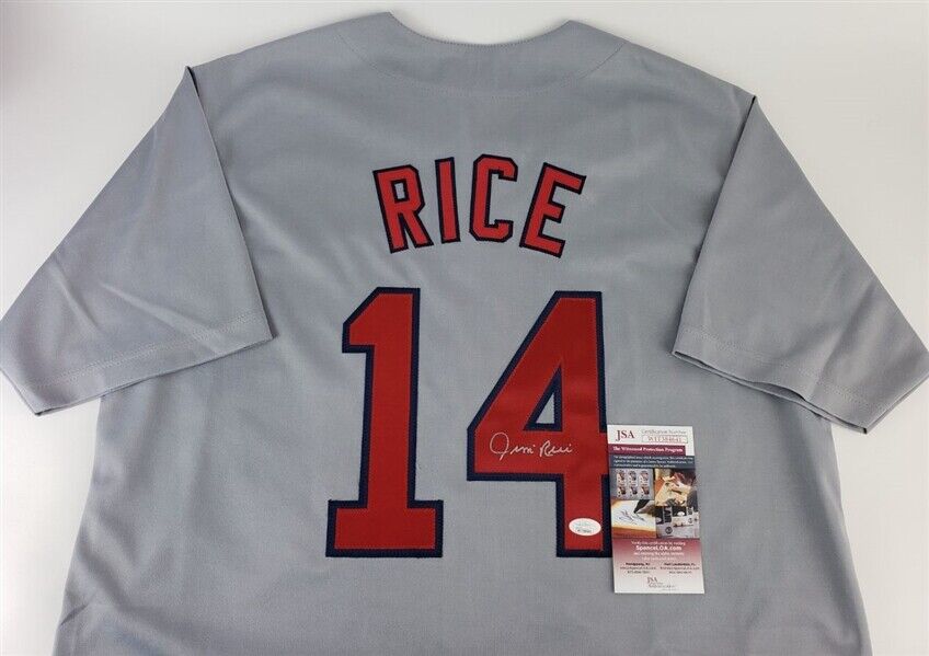 Jim Rice Signed Boston Red Sox Custom Jersey (JSA COA) 8xAll-Star Outfielder