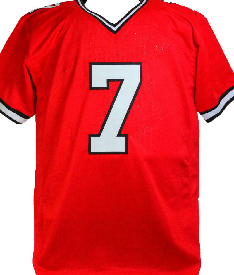 Jeff Garcia Autographed/Signed Pro Style Red XL Jersey BAS