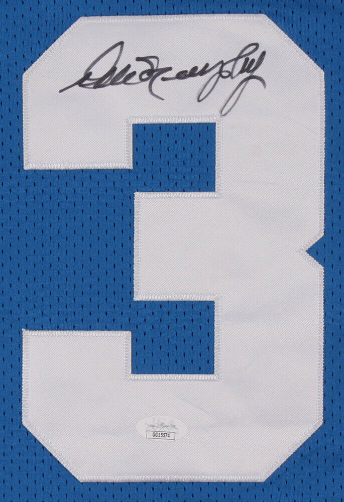 Framed Autographed/Signed Dale Murphy 33x42 Atlanta Dark Blue Baseball  Jersey JSA COA