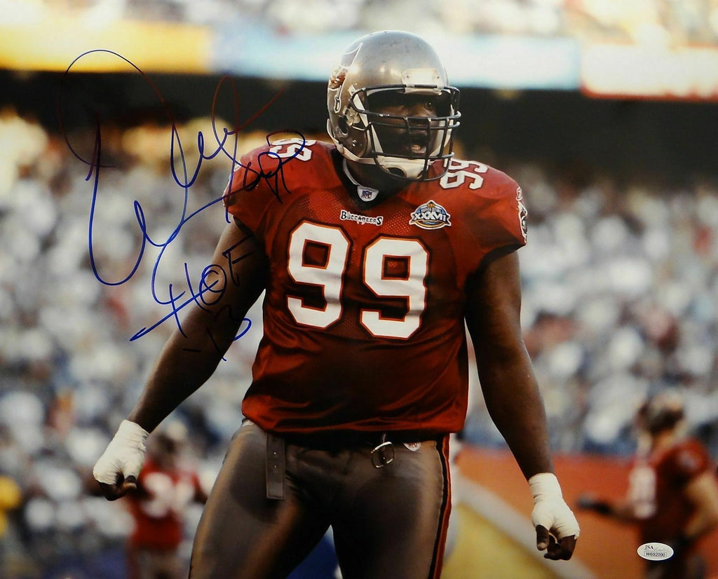 Warren Sapp Tampa Bay Buccaneers Signed Orange Pro Style Jersey with H —  Ultimate Autographs