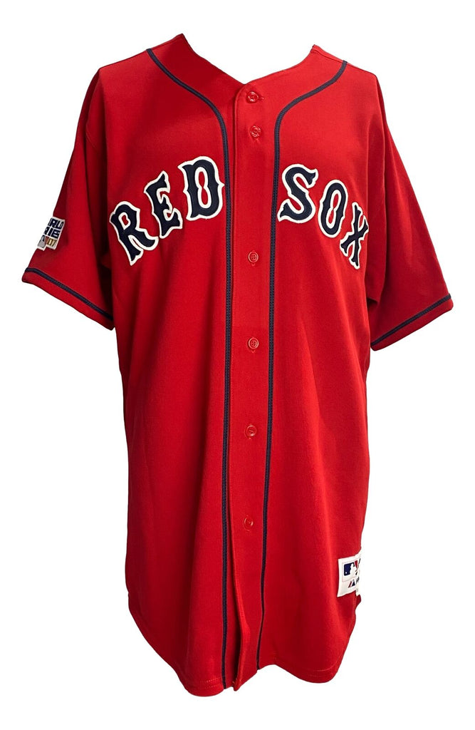 David Ortiz Autographed Boston Red Sox Majestic White Authentic Jersey  Beckett Witnessed