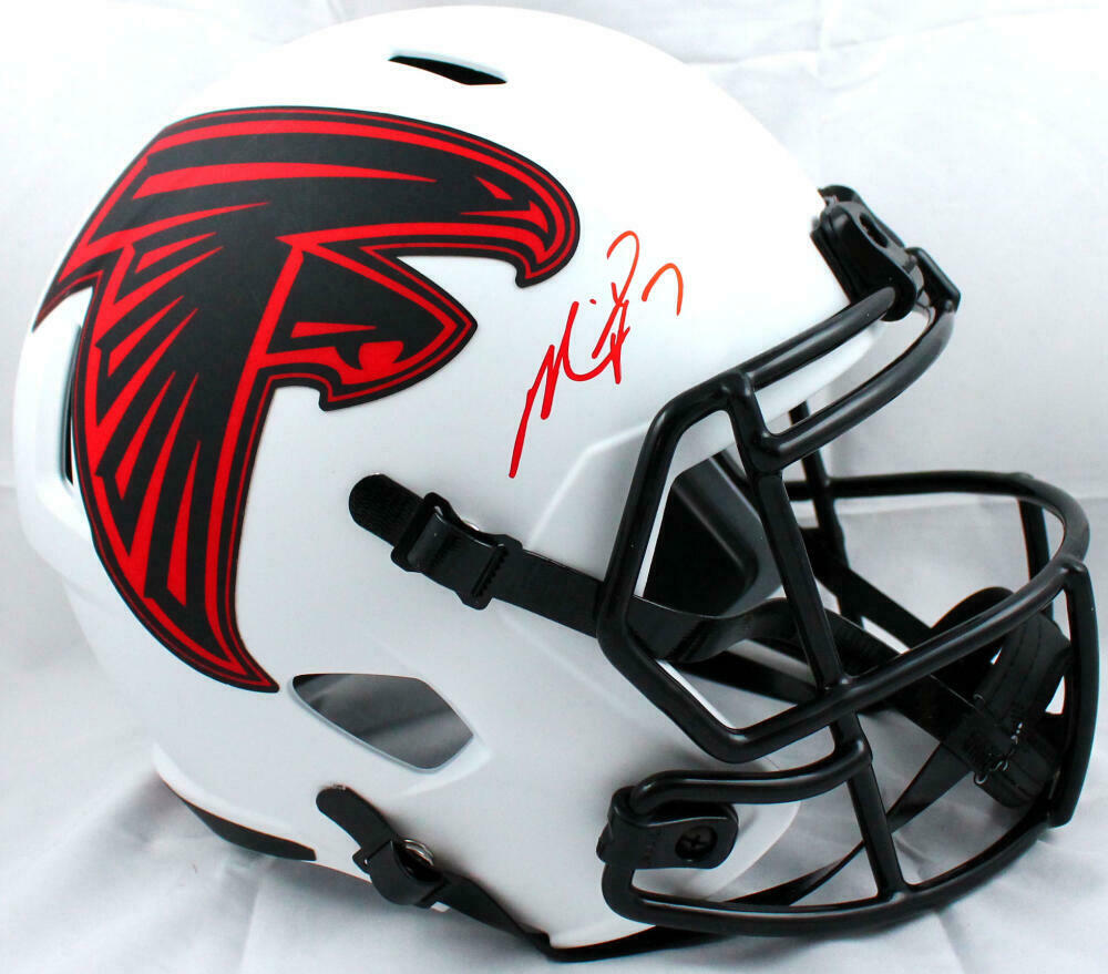 Atlanta Falcons Michael Vick Autographed Black Jersey JSA Stock