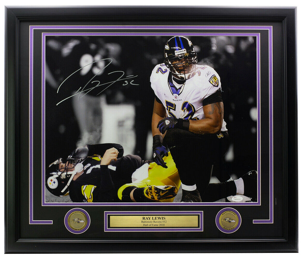 Autographed/Signed Ray Lewis Baltimore Black Football Jersey JSA COA at  's Sports Collectibles Store